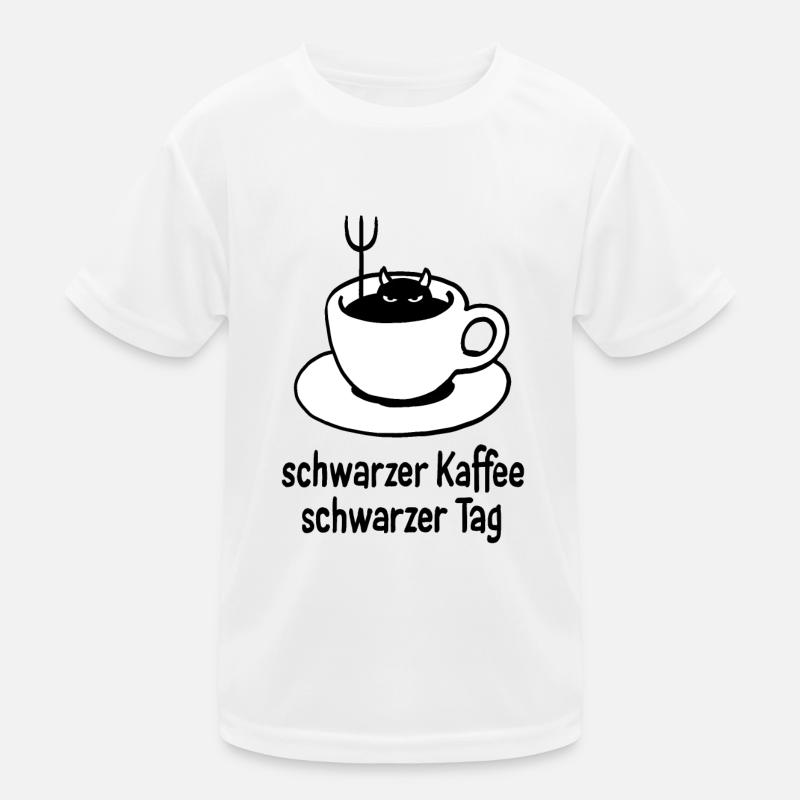 schwarzer Kaffee – schwarzer Tag Kinder Funktions-T-Shirt