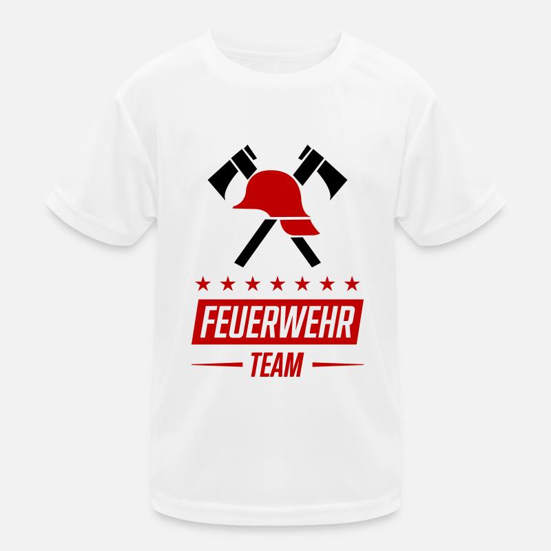 Équipe des pompiers T-shirt sport Enfant