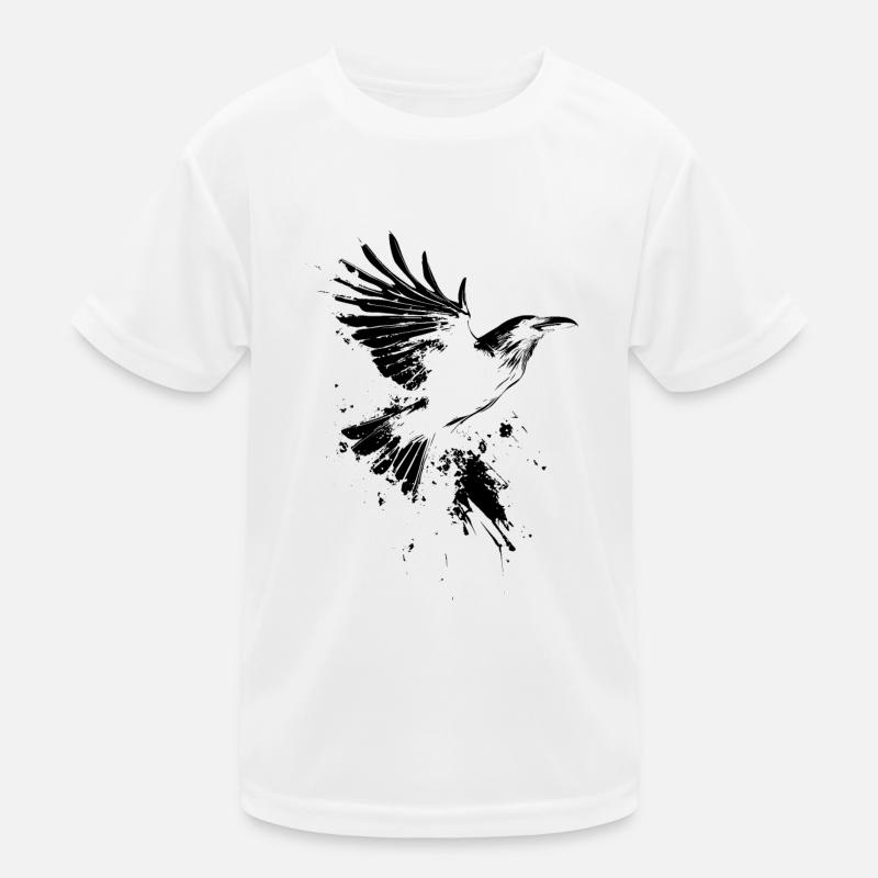 Black Raven Goth Kids Functional T-Shirt