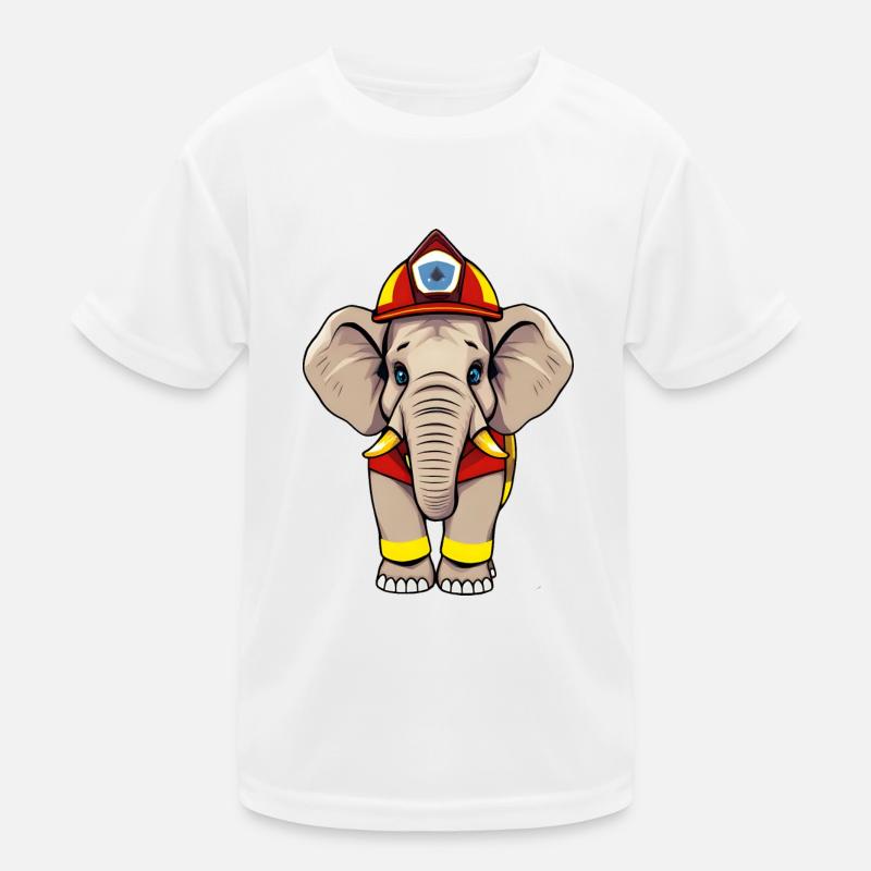 Héros Éléphant Pompier T-shirt sport Enfant