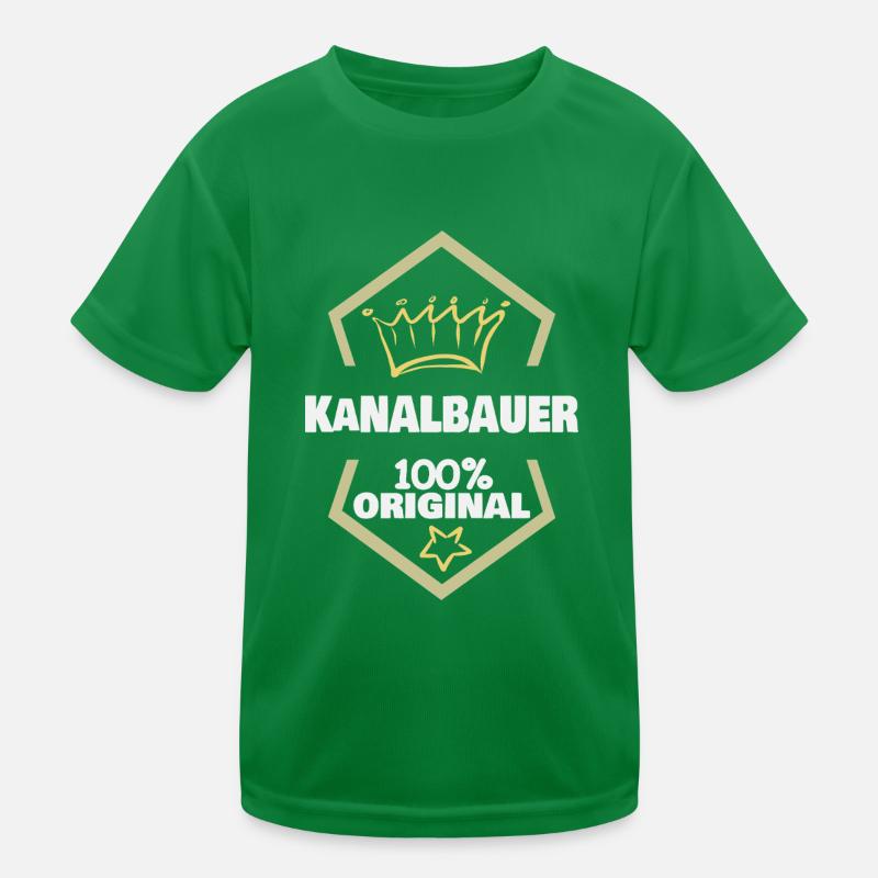 Arbeit Kanalbauer Kinder Funktions-T-Shirt
