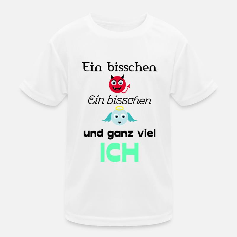 Engel und Teufel - Kinder Funktions-T-Shirt - Weiß