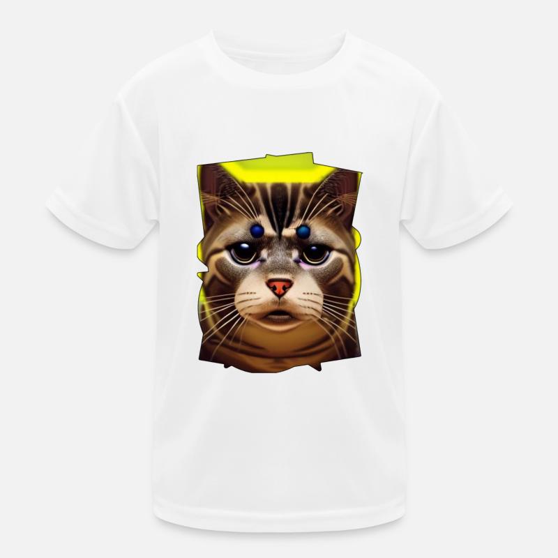 Katzengesicht Kinder Funktions-T-Shirt