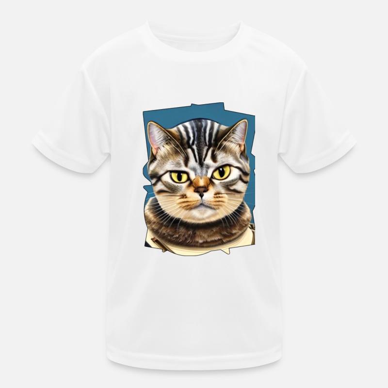 Katzengesicht 10 Kinder Funktions-T-Shirt