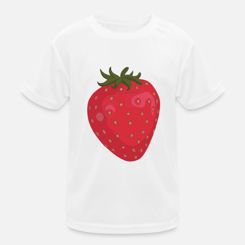 Erdbeere Illustration Geschenkidee Kinder Funktions-T-Shirt