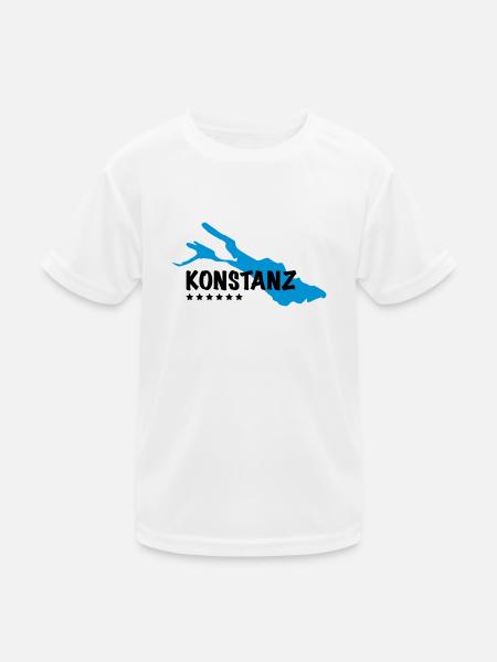 Konstanz Bodensee - Kinder Funktions-T-Shirt - Weiß - Vorne