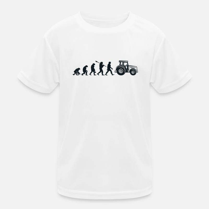Darwin Evolution for Farmers 🚜 Kids Functional T-Shirt