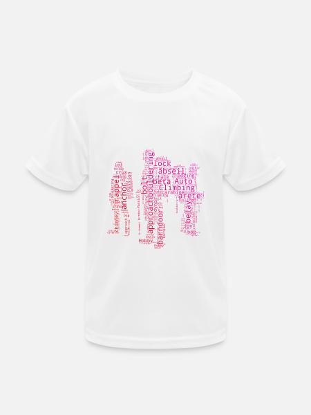 Grimpeur Bloc Bloc Hommes Escalade - T-shirt sport Enfant - blanc - Devant