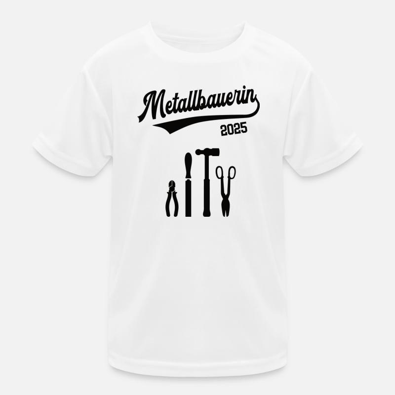 Metallbauerin 2025 Beruf Metallbauer Metallbau Kinder Funktions-T-Shirt