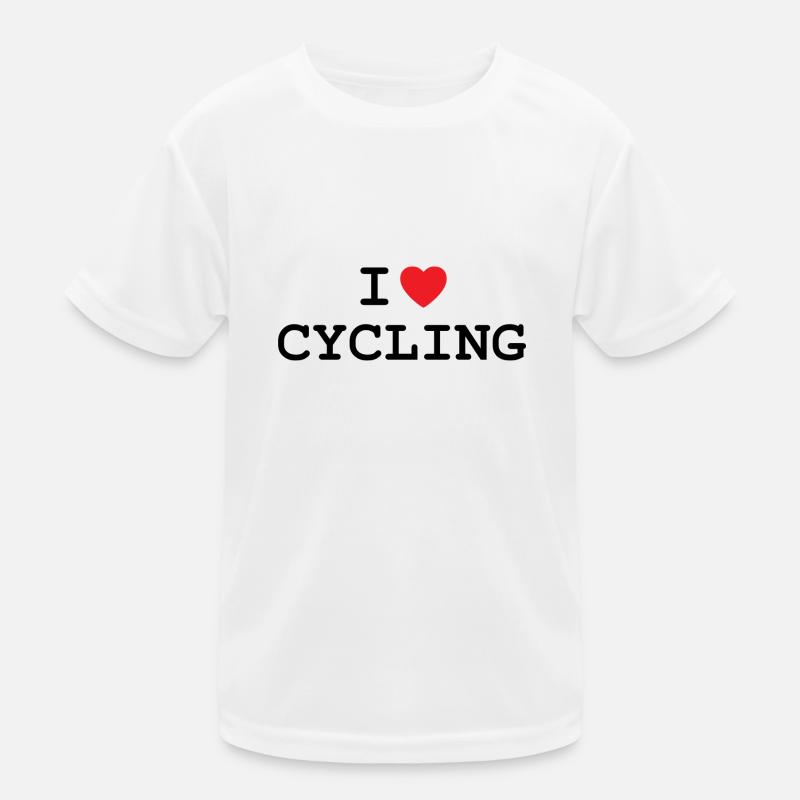 Ich liebe Radfahren! Kinder Funktions-T-Shirt