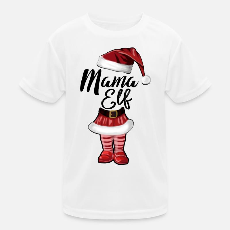 Mama Elf – Lustiges Weihnachtsdesign Kinder Funktions-T-Shirt