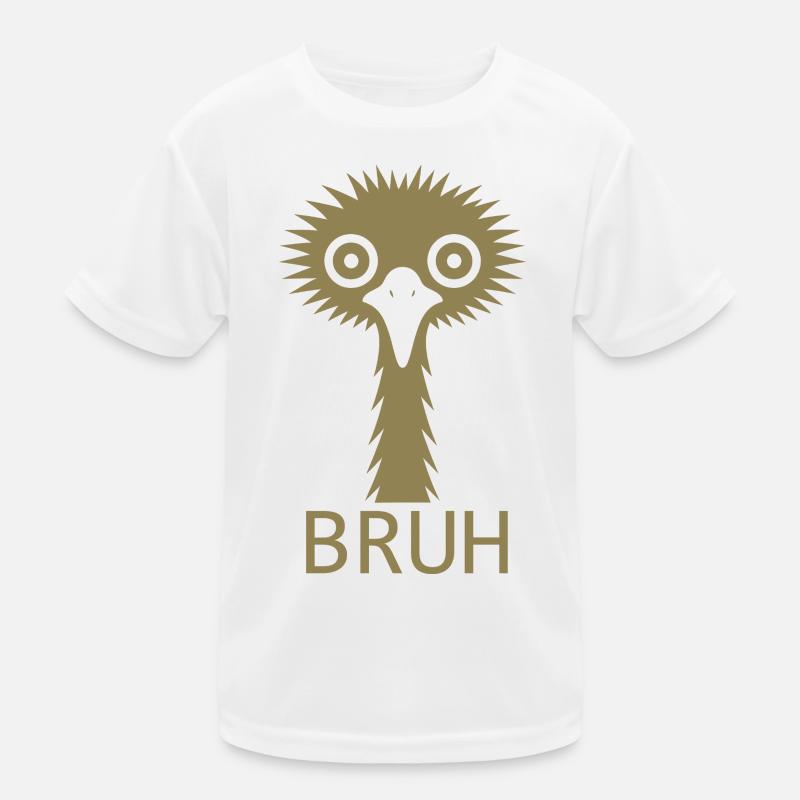 Whimsical minimalist bouquet and emu design Kids Functional T-Shirt