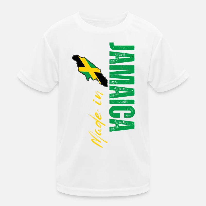 Made in Jamaica, vertical design Kids Functional T-Shirt
