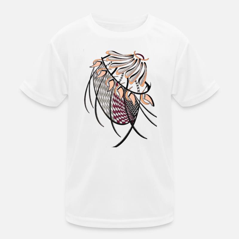 Geometrische Fächerhaarmuster Kinder Funktions-T-Shirt