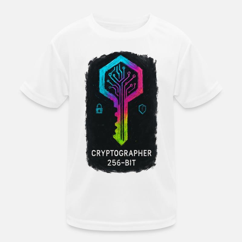 256-Bit-Cybersicherheitskryptograph Kinder Funktions-T-Shirt