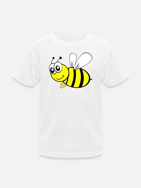 Biene - Kinder Funktions-T-Shirt - Weiß