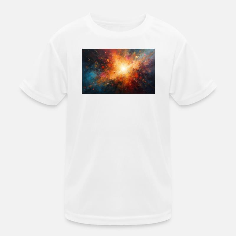 Kosmische Burst-Nebel-Explosion Kinder Funktions-T-Shirt