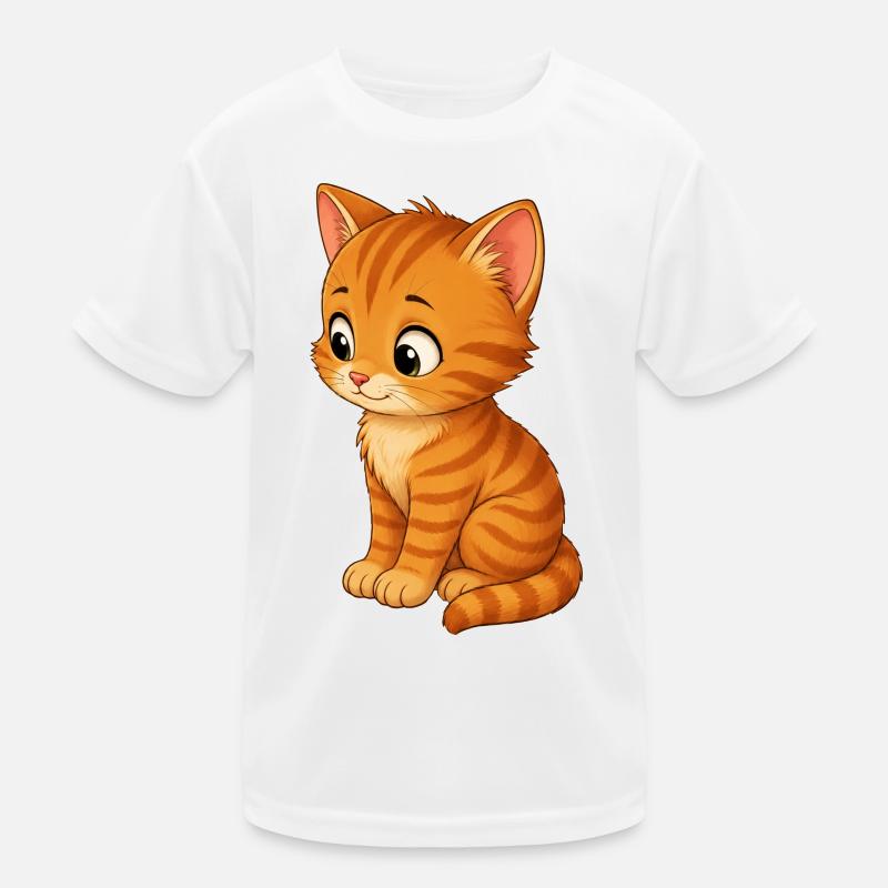 Kätzchen getigert Kinder Funktions-T-Shirt
