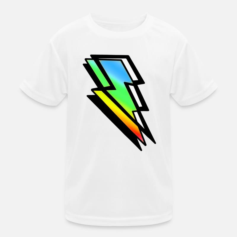 Thunderbolt Rayon coloré T-shirt sport Enfant