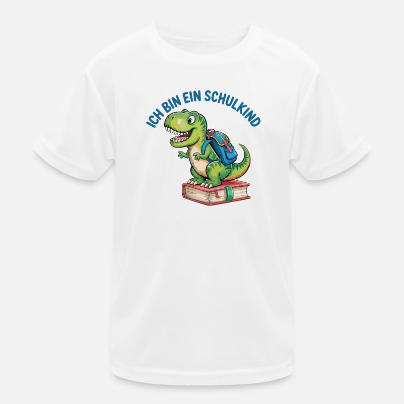 Einschulung T Rex - Ich bin ein Schulkind Kinder Funktions-T-Shirt