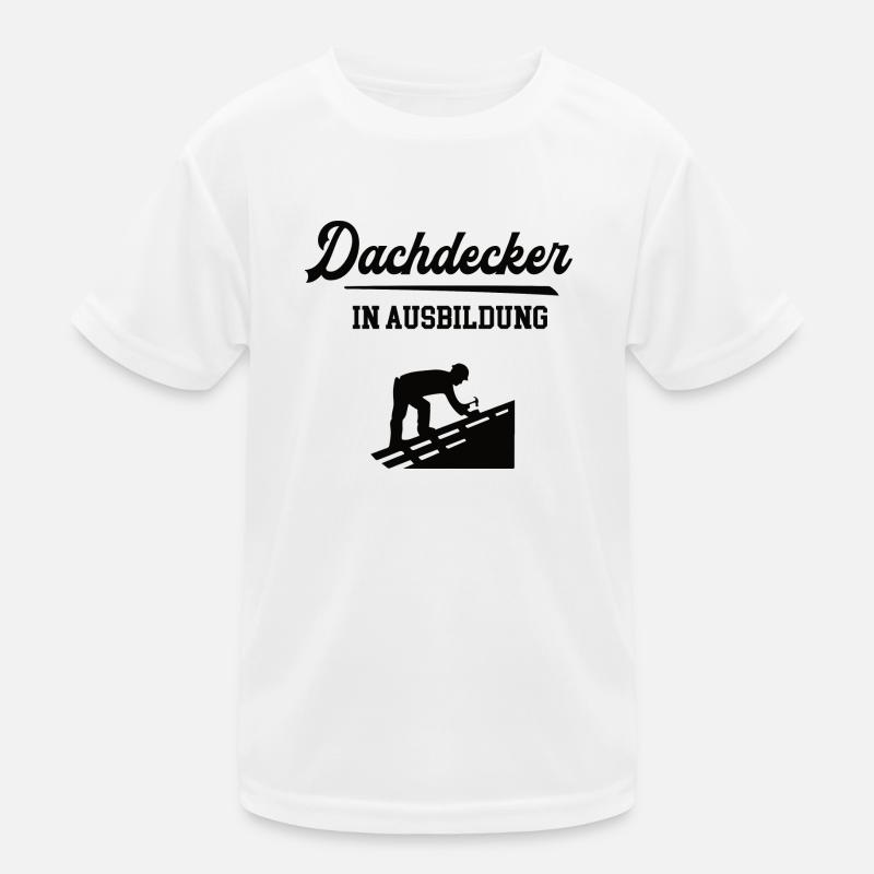 Dachdecker in Ausbildung Dachdeckerausbildung Kinder Funktions-T-Shirt