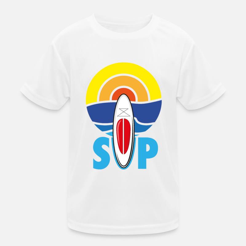 SUP - Stand UP Paddle - Kids Functional T-Shirt - white