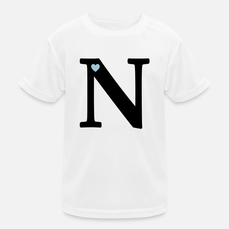 Lettre N Lettre initiale T-shirt sport Enfant