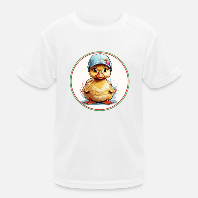 Mignon caneton coquin avec casquette T-shirt sport Enfant
