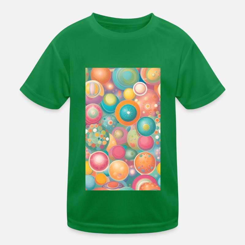 Milde Kreise & Formen Kinder Funktions-T-Shirt