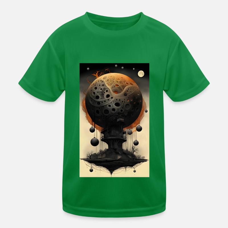 Structure sphérique sombre T-shirt sport Enfant