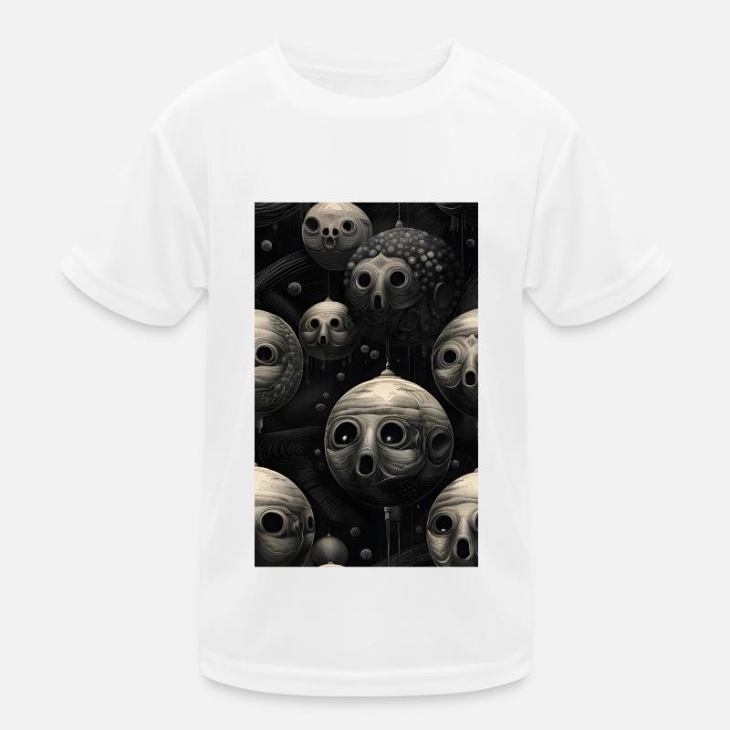 Grey sphere faces Kids Functional T-Shirt