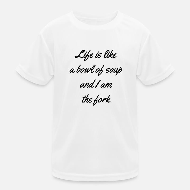 Lebensdauer der Gabel Kinder Funktions-T-Shirt