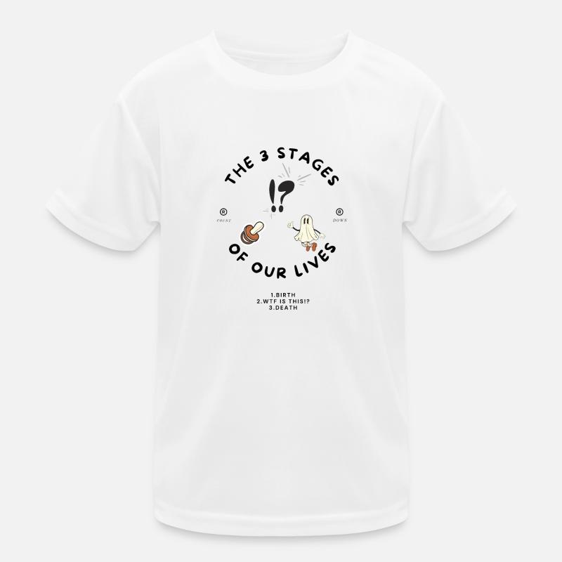 Life in 3 stages cartoon Kids Functional T-Shirt