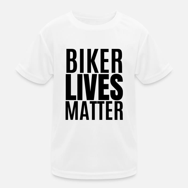 Bikerleben zählen - Kinder Funktions-T-Shirt - Weiß