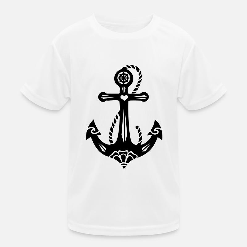 Anker mit heiliger Rose - Symbol Hoffnung & Glaube Kinder Funktions-T-Shirt