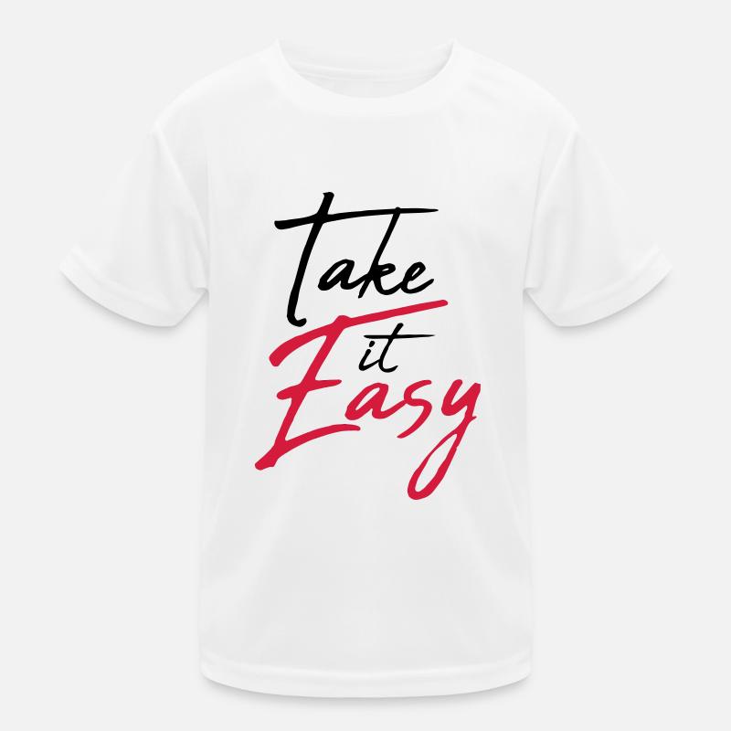 cool cool take it easy logo design text chill Kids Functional T-Shirt