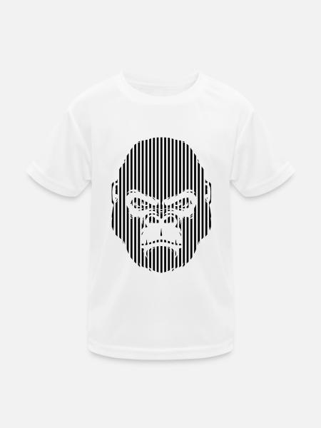 Gorilla Face Graphics - Kids Functional T-Shirt - white - Front