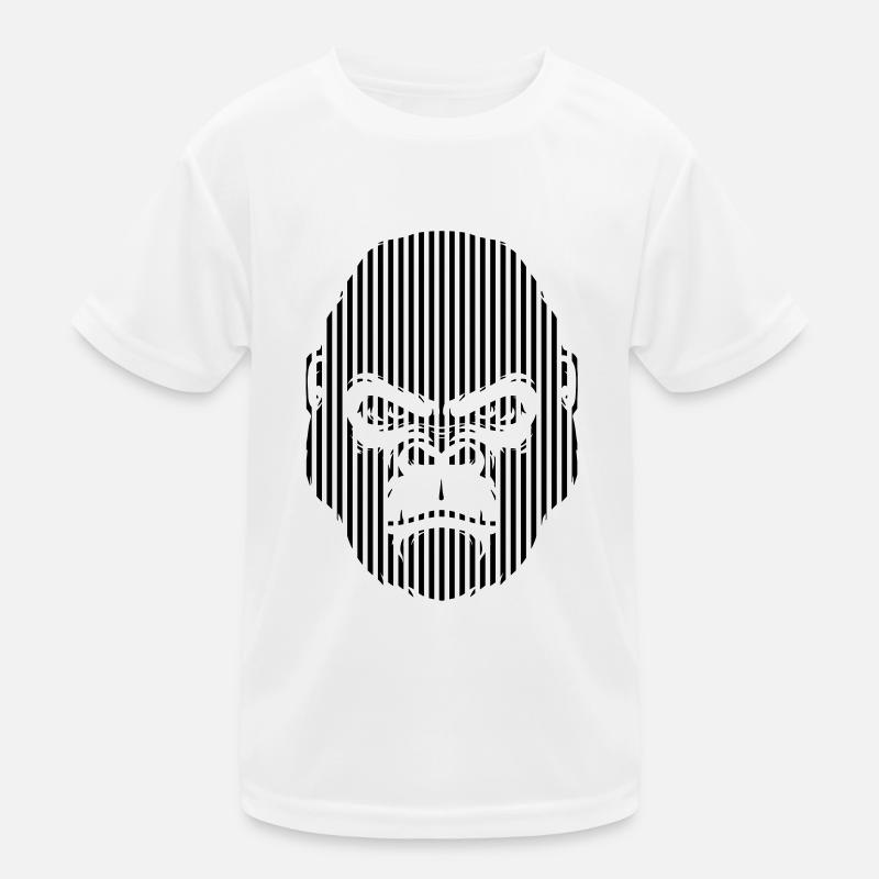 Gorilla Face Grafik Kinder Funktions-T-Shirt