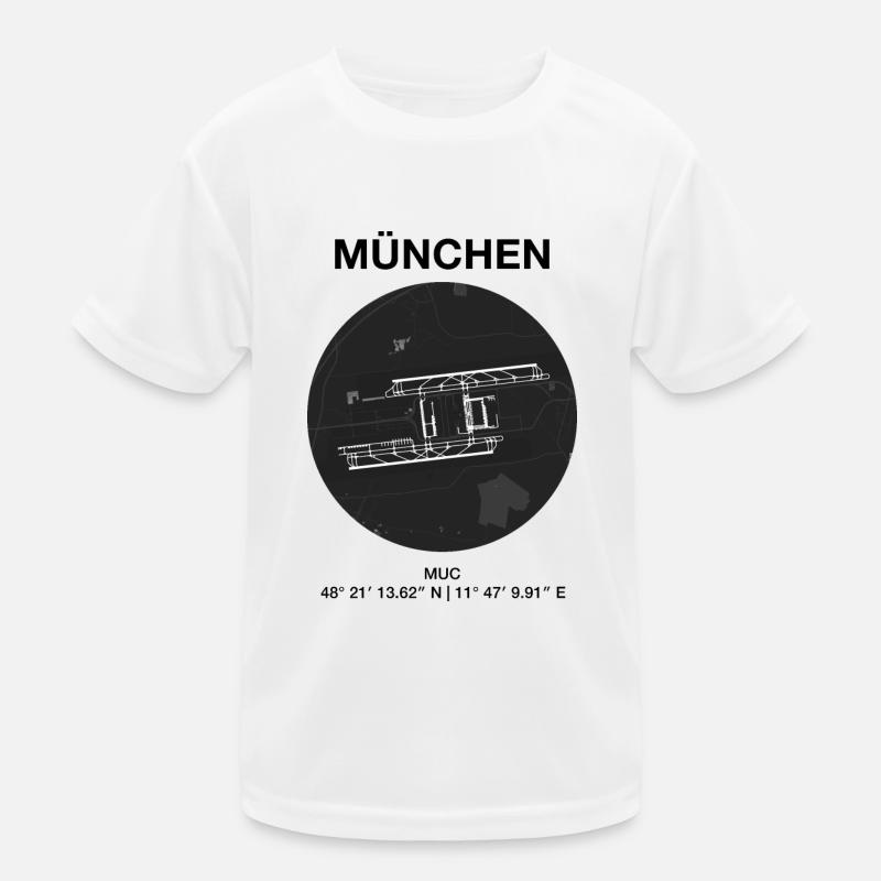 Aéroport de Munich MUC (dark) T-shirt sport Enfant