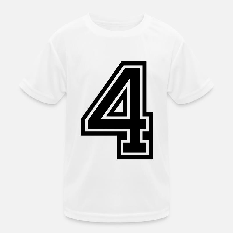 4 - Kinder Funktions-T-Shirt - Weiß