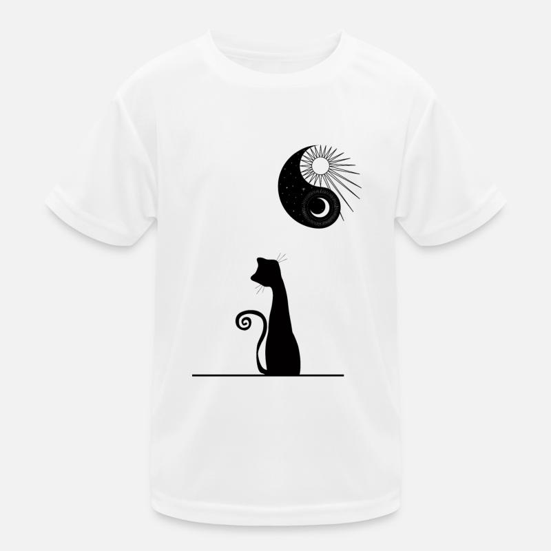 chat en face lune T-shirt sport Enfant