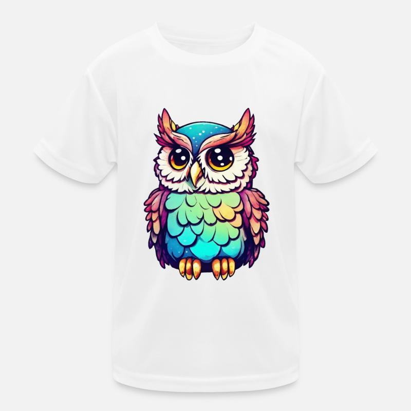 Hibou coloré T-shirt sport Enfant