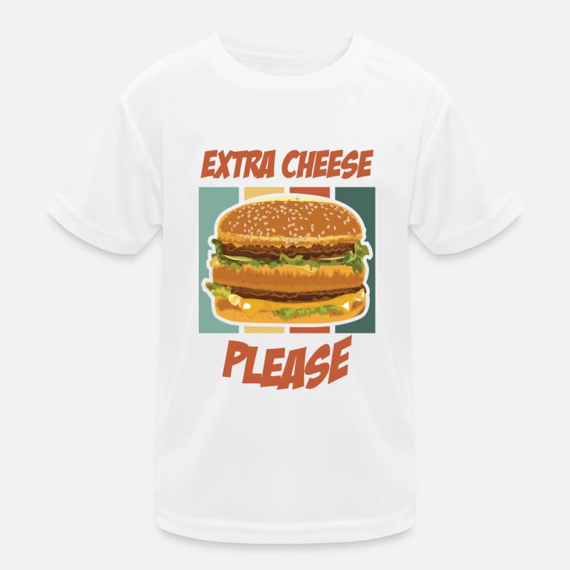 Extra Cheese, Please - burger Kids Functional T-Shirt