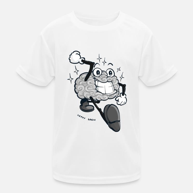 Happy Brain - Graue Version Kinder Funktions-T-Shirt
