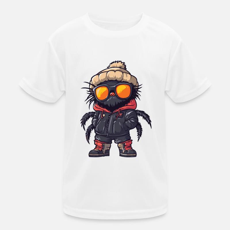 Tarantula Cool Comic - Kinder Funktions-T-Shirt - Weiß