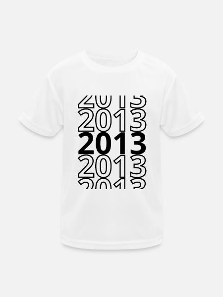 2013 2013 2013 - Kinder Funktions-T-Shirt - Weiß - Vorne