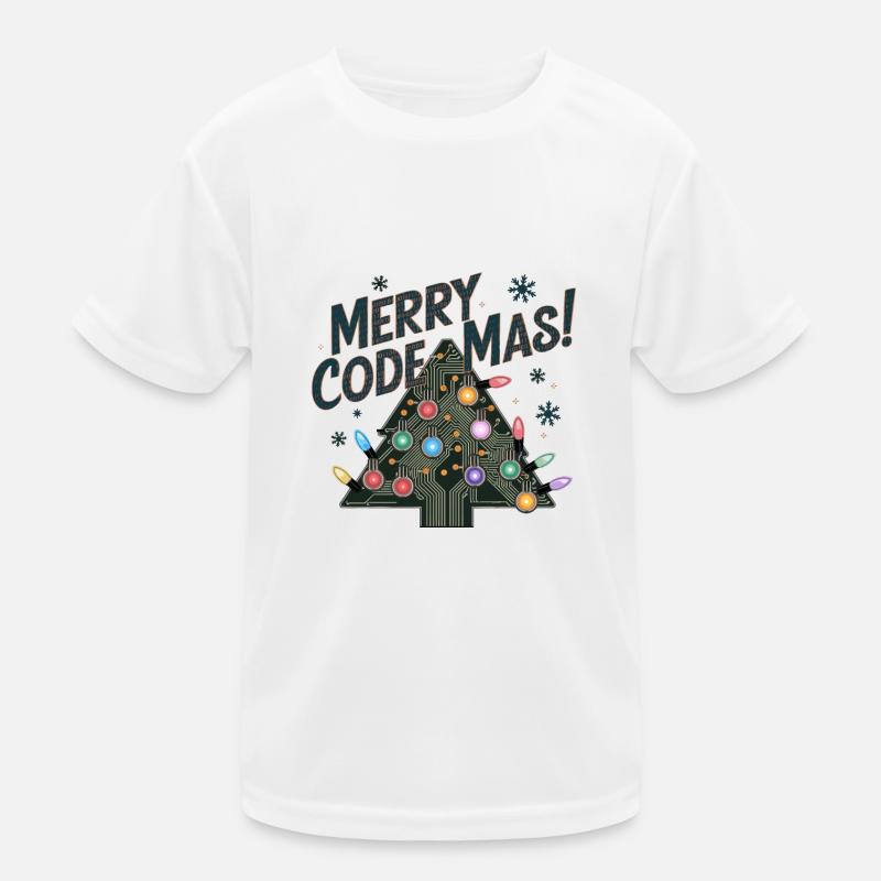 Weihnachten Merry Code Mas Festliche Feiertage Kinder Funktions-T-Shirt