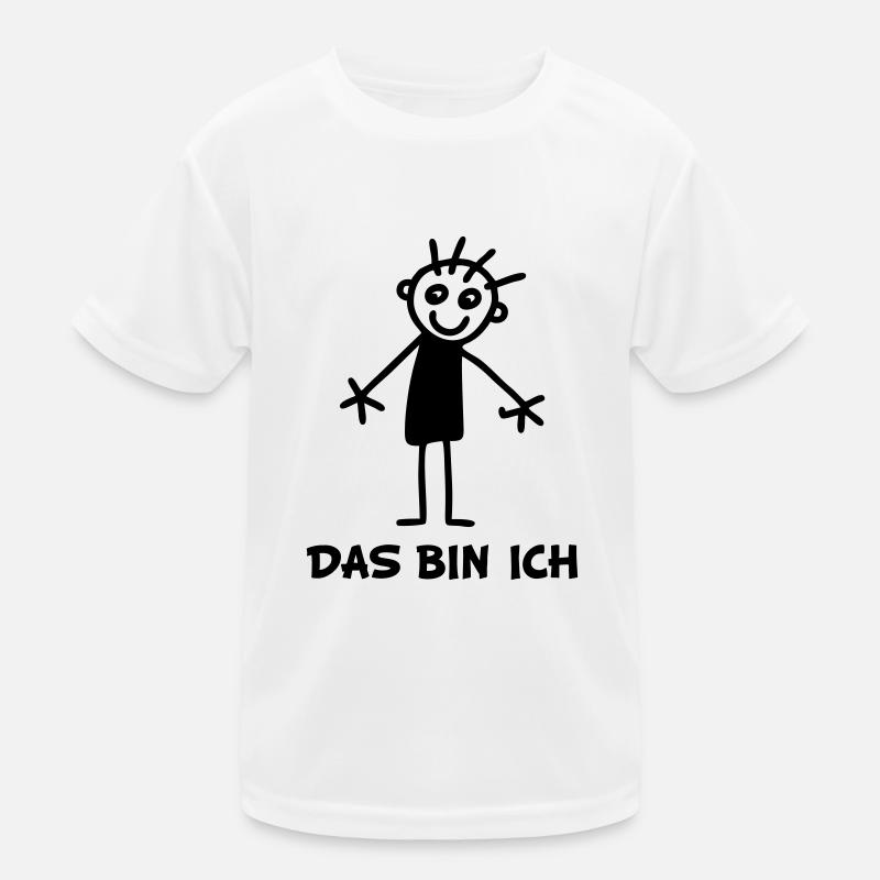 Strichmännchen Ich Kinder Funktions-T-Shirt