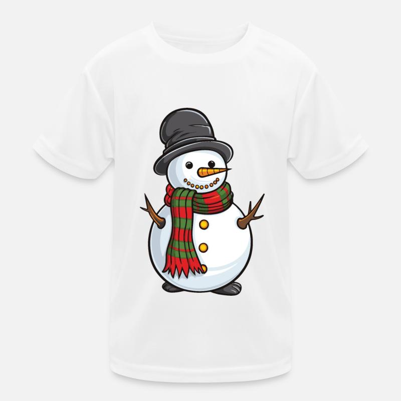 Schneemann Comic Kinder Funktions-T-Shirt