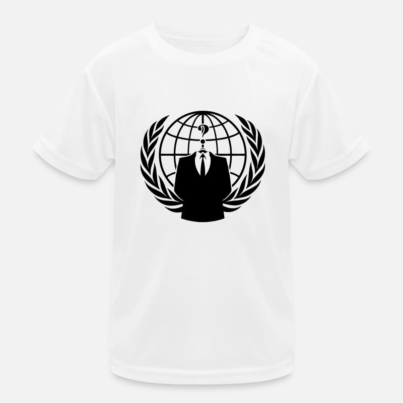 ANONYMOUS - Kinder Funktions-T-Shirt - Weiß